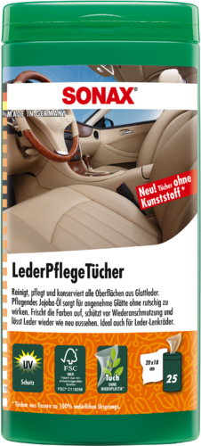 SONAX Leder-Pflegetücher Box