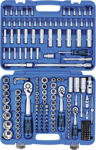 BGS 2243 Steckschlüssel-Satz Sechskant | Antrieb 6,3 mm (1/4") / 10 mm (3/8") / 12,5 mm (1/2") | 192-tlg.