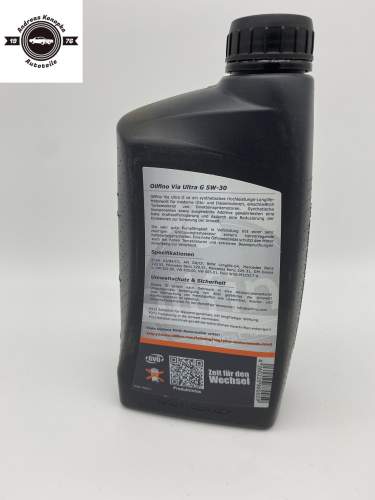 oilfino Via Ultra G 5W-30 1 Liter GM dexos 2; MB 229.51/229.31; VW 502.00/505.01; Renault RN 0700/0710; Porsche A40