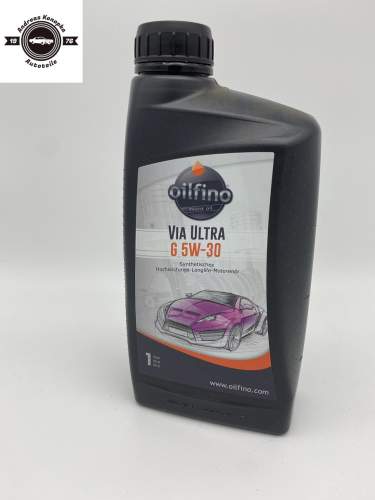 oilfino Via Ultra G 5W-30 1 Liter GM dexos 2; MB 229.51/229.31; VW 502.00/505.01; Renault RN 0700/0710; Porsche A40