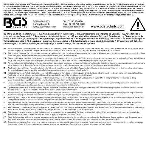 BGS 8403 Bremsenentlüfter-Ventil