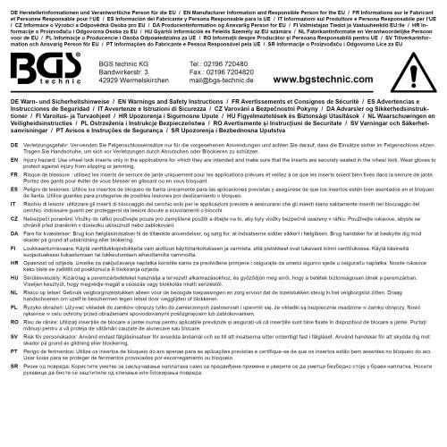 BGS 8656 Felgenschloss-Demontage-Satz | 10-tlg.