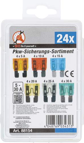 PKW-Sicherungs-Sortiment 24-tlg. BGS