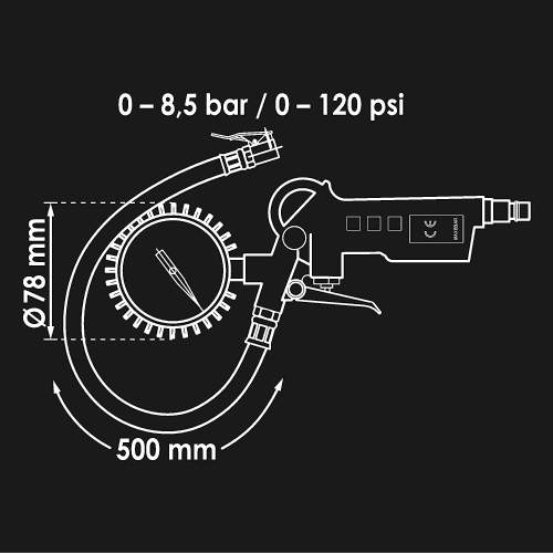 VIGOR V6905 Reifenfüller / Druckluftprüfer