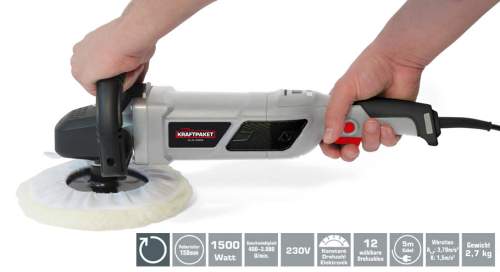 Rotations-Poliermaschine 1500W von KRAFTPAKET