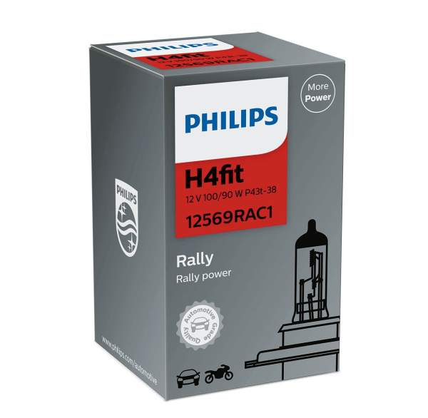 PHILIPS H4 Rallye 12V 100/90W P43t-38 1 Stück