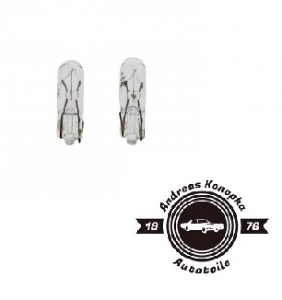 W2X4.6D Lampe 12V 1.2W  / 2er Pack f. Instrumenten- und Schalterbeleuchtung