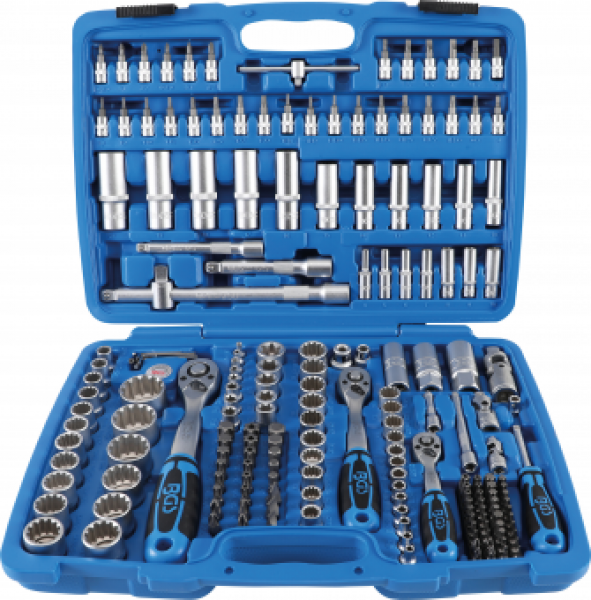 BGS Steckschlüssel-Satz "Gear Lock" 2247 | Antrieb 6,3 mm (1/4") / 10 mm (3/8") / 12,5 mm (1/2") | 192-tlg.