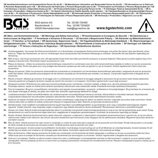 BGS 3170 Drehwinkel-Messgerät mit Magnetarm | Antrieb Innenvierkant 12,5 mm (1/2")