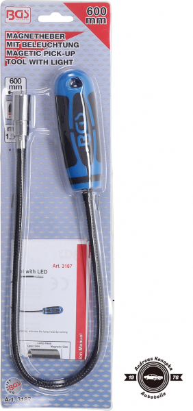 BGS 3187 Magnetheber mit LED | 600 mm | Zugkraft 1,5 kg