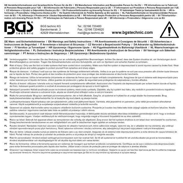 BGS 8403 Bremsenentlüfter-Ventil