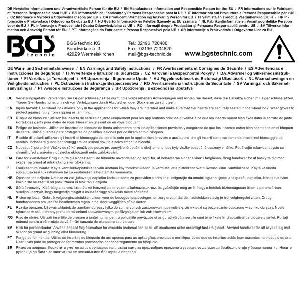 BGS 8656 Felgenschloss-Demontage-Satz | 10-tlg.