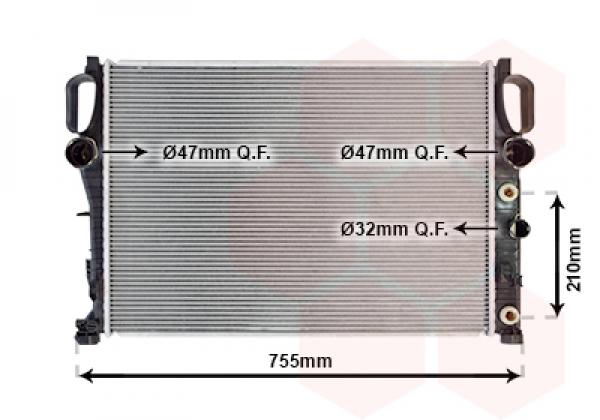 Kühler, Motorkühlung Van Wezel f. W211 / S211  /  C219
