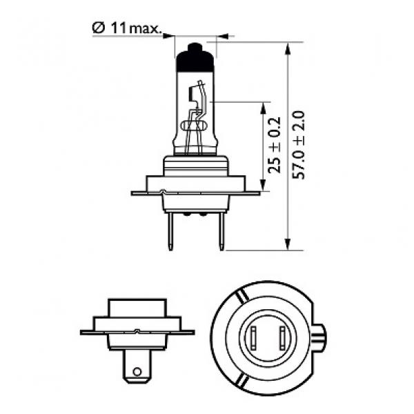 Philips Vision H7 12V 55W PX26d