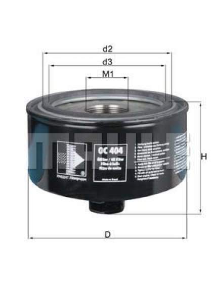 Ölfilter MAHLE OC 404 VW LT II