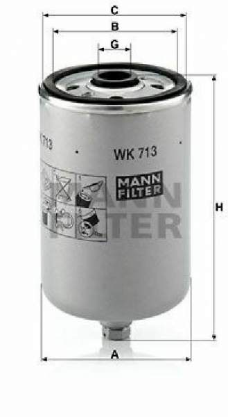 MANN-FILTER WK 713 Kraftstofffilter Volvo