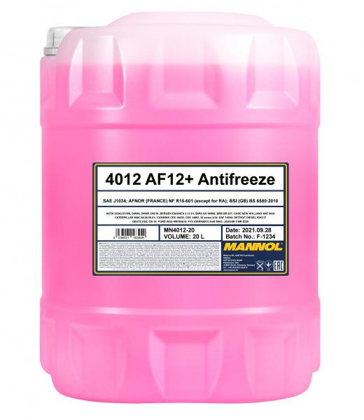 MANNOL 4012 AF12+ Antifreeze Kühlerfrostschutz Fertig-Mix 20 Liter