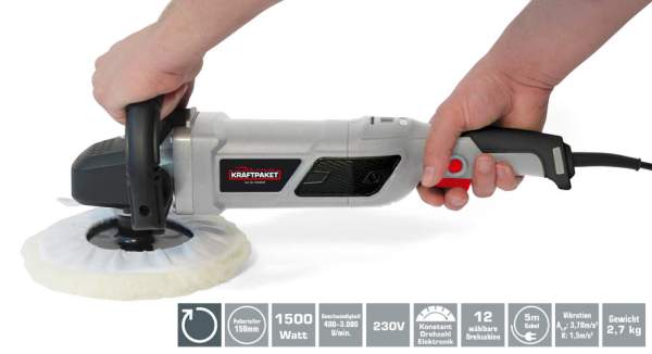 Rotations-Poliermaschine 1500W von KRAFTPAKET
