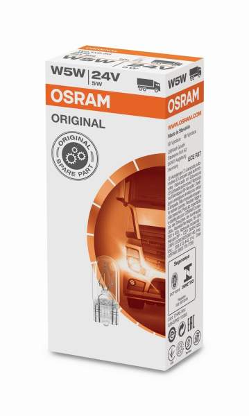 OSRAM W5W 24V  5W W.2.1.9.5d LKW Lampe 10er Pack