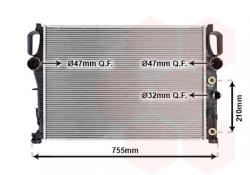 Kühler, Motorkühlung Van Wezel f. W211 / S211  /  C219